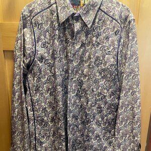 Robert Graham Long Sleeve, Men's Large Button Down Shirt